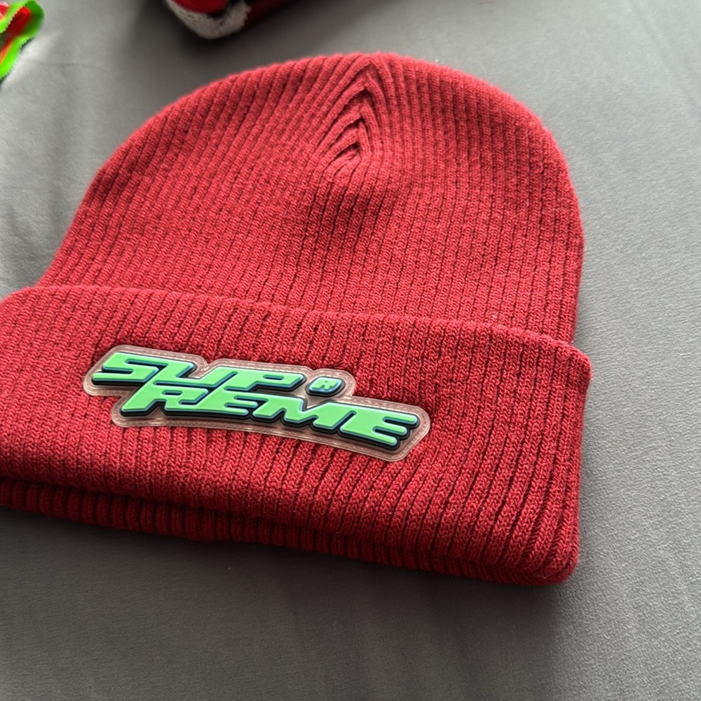 Supreme Raised Logo Patch Beanie - image 3